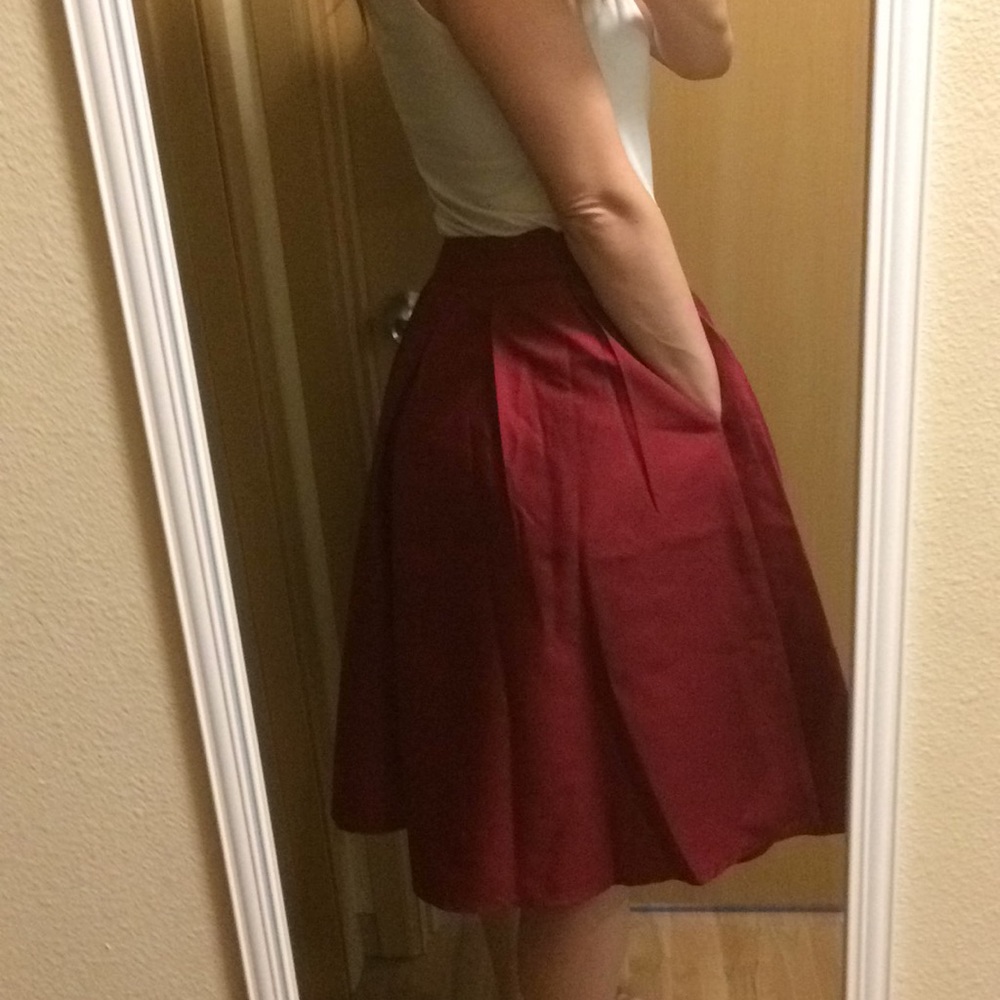 Beautiful red a-line skirt